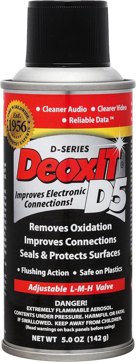 Hosa CAIG Laboratories D5S-6 DeoxIT contact cleaner spray front view