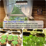 Complete package contents including hanging clips and power cord.