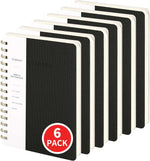 Spiral Notebook-5.75" x 8.125" College Ruled Journal with Inner Pockets and 160 Pages,PU Leather Cover Business Journal, Twin-Wire Binding Notebook Perfect for Office & Home School Supplies 3 pack ArmyGreen ReefBlue Black - Image 14