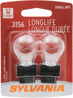 Sylvania 3156 long life miniature bulb front view packaging