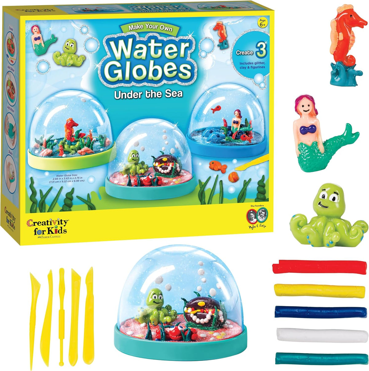 Creativity for Kids Make Your Own Holiday Snow Globes Kit | Sculpt, Decorate & Shake 3 Festive Winter Scenes | DIY Christmas Crafts for Kids to Build Creativity & Fine Motor Skills (Ages 6+) - Image 13
