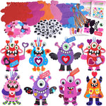 Ruicnte 24 sets valentines day monster craft kit front view