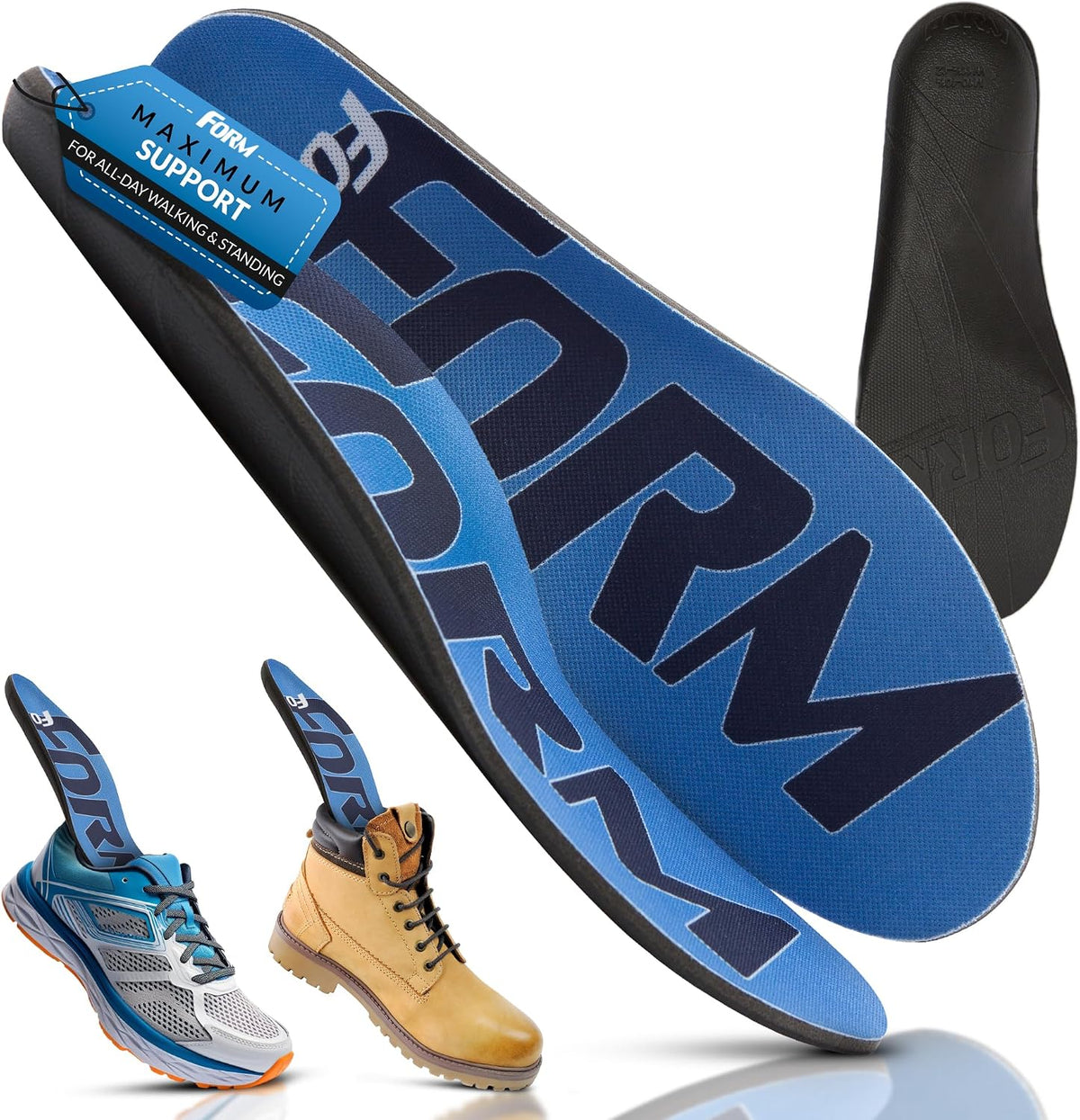 FORM Premium Insoles maximum support shoe inserts front view