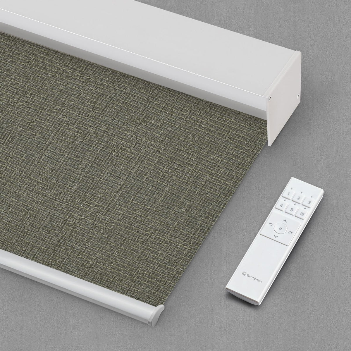 Bringnox Motorized Blinds with Remote, 100% Blackout Fabric Sample - Image 12