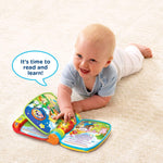 VTech Musical Rhymes Book Red side angle showing durable plastic construction
