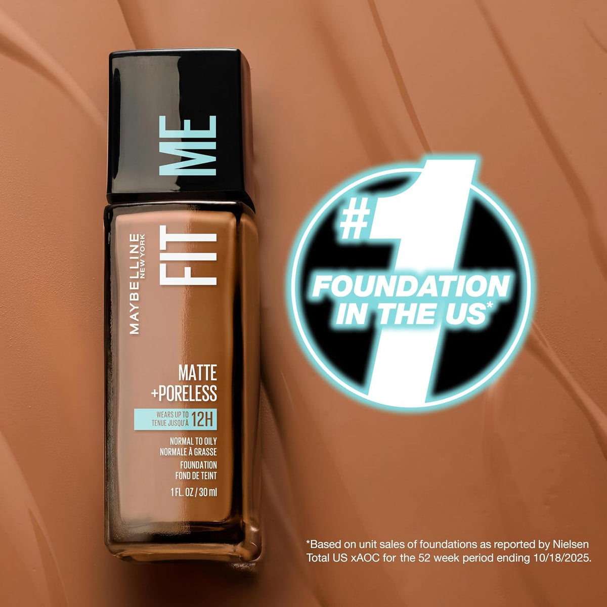 Maybelline oil-free liquid foundation texture swatch