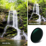 PROfezzion neutral density filter mounted on camera lens