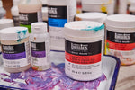 Liquitex acrylic medium jar texture close up