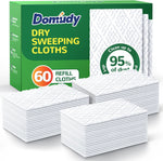 Domudy dry sweeping cloths refills front view pack of sixty disposable mop pads.