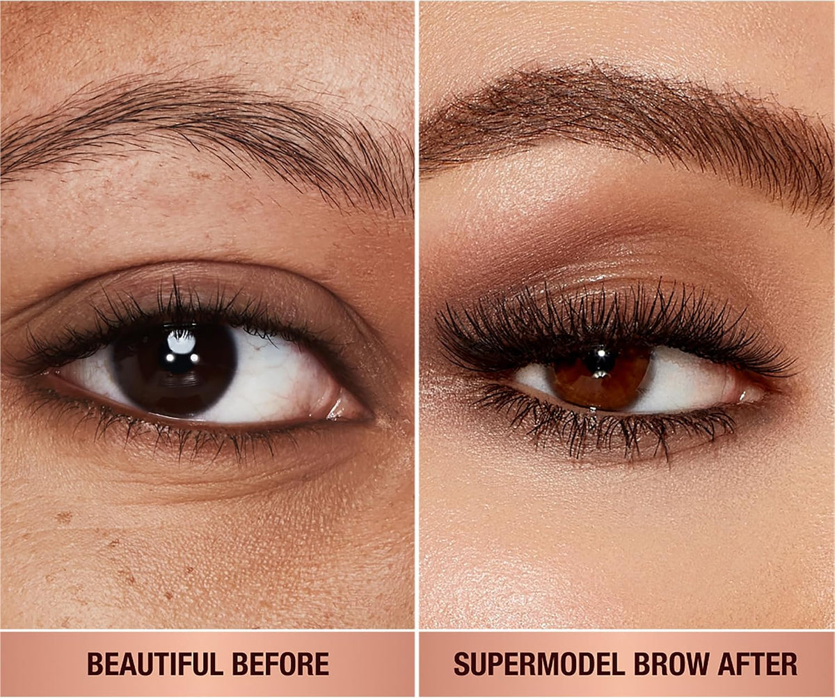 Charlotte Tilbury brow pencil with spoolie brush visible