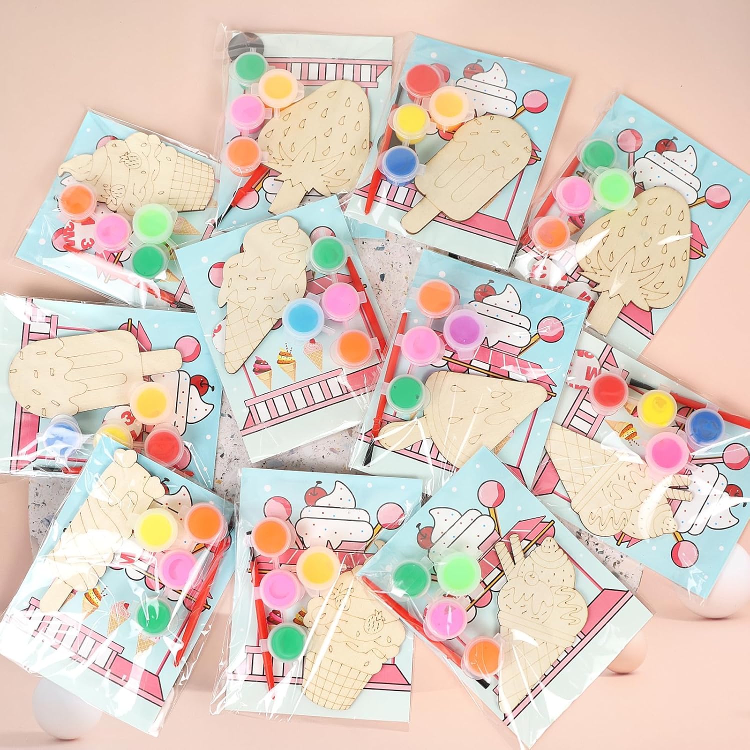Lardux ice cream wood painting crafts kit front view