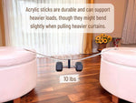 OooWow clear drapery pull rod lobster hook detail