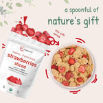 Micro Ingredients organic strawberries pouch lifestyle setting