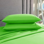 American Home Collection pillow case front view in lime green