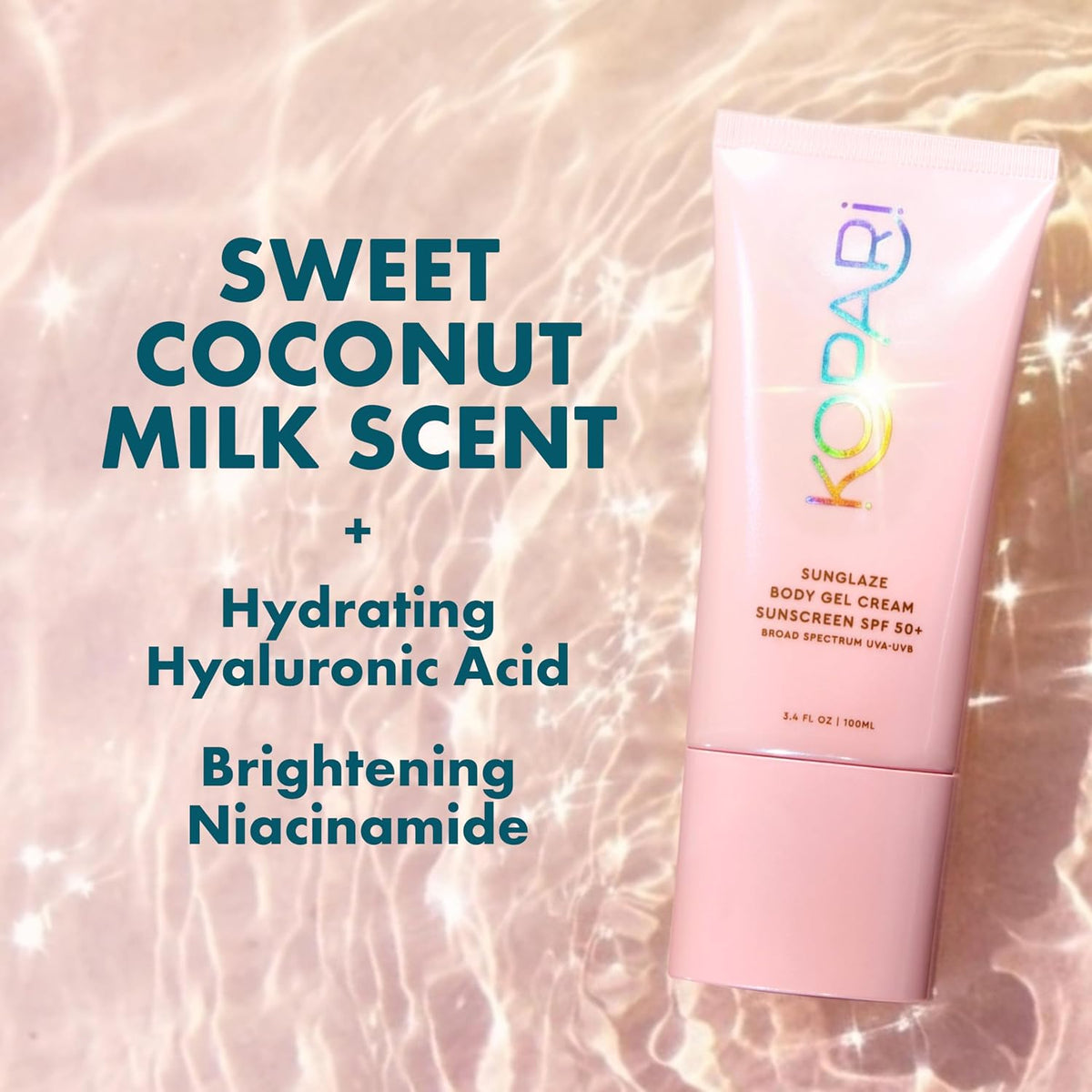 Kopari Beauty body sunscreen lifestyle view for outdoor and beach use