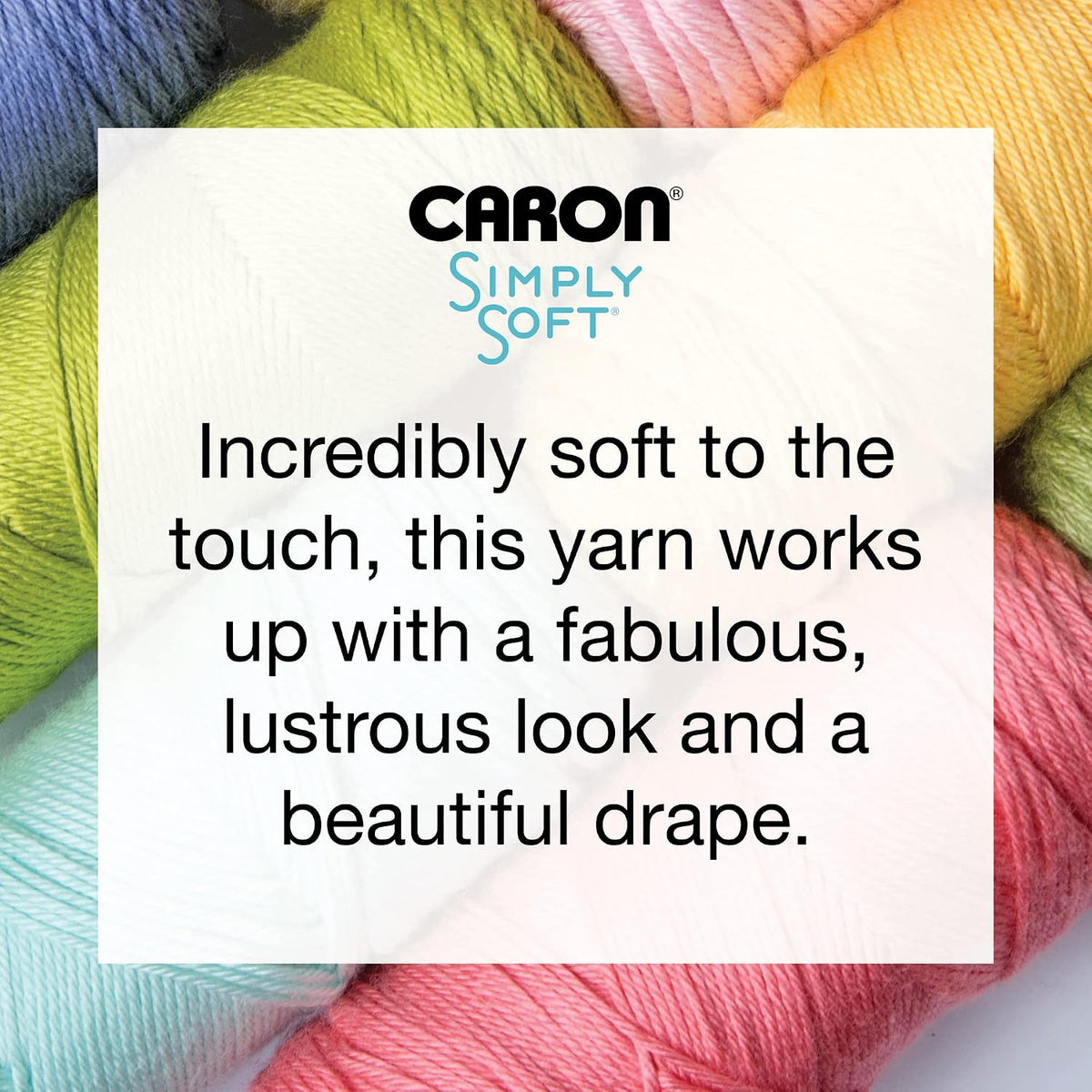 Self-striping multicolored yarn display for craft projects