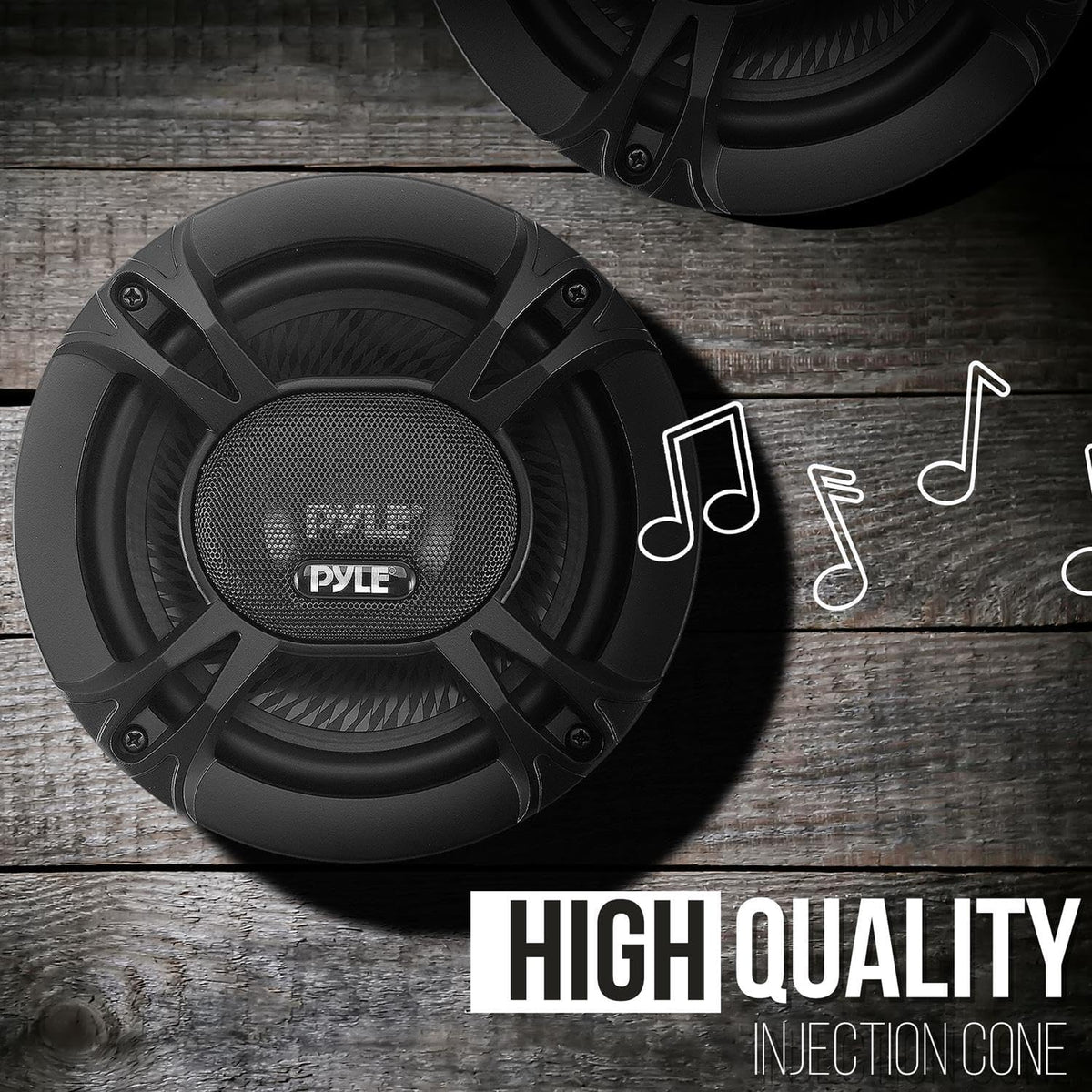 Pyle triaxial car audio speaker side profile mounting depth