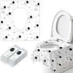 BakeToilet disposable toilet seat covers space theme package front view showing individual wrapping.