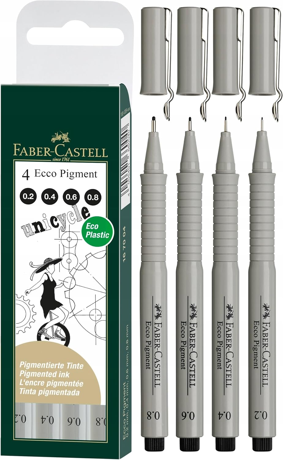 Faber-Castell ECCO PIGMENT SET OF 4-0.2/0.4/0.6/0.8 - Image 1