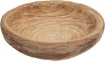 Creative Co-Op Decorative Paulownia Wood Bowl front view centerpiece