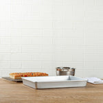 Restaurantware anodized aluminum pan in kitchen setting