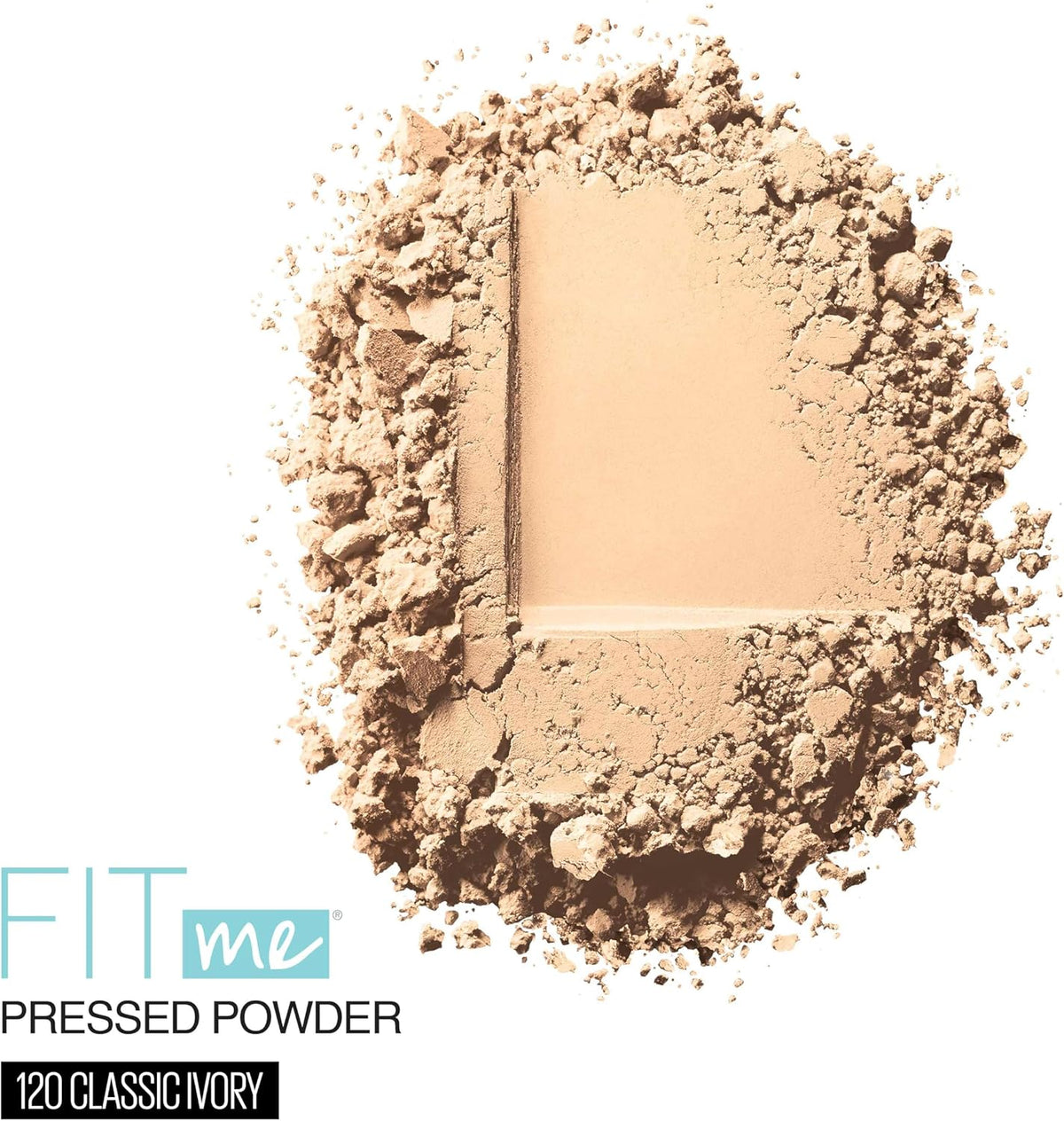 Maybelline Fit Me pressed powder compact open showing shade