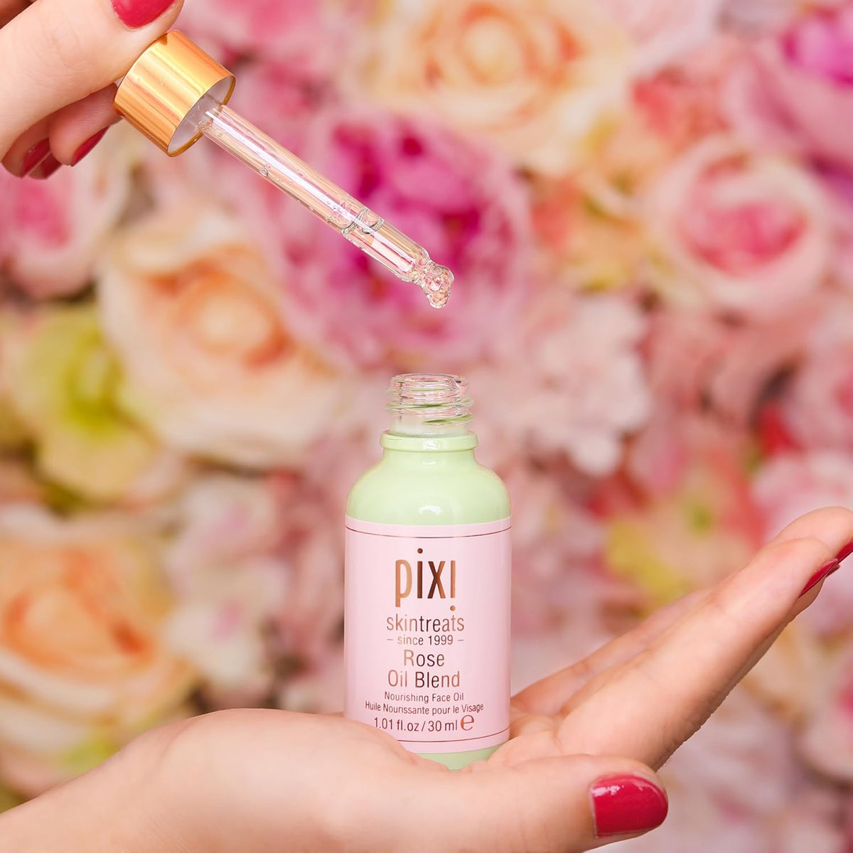 Pixi Beauty Rose Oil Blend | Nourishing Botanical Blend Facial Serum | Youth-Preserving Oil | Rejuvenate Skin Luminosity | 1.01 Fl Oz - Image 9
