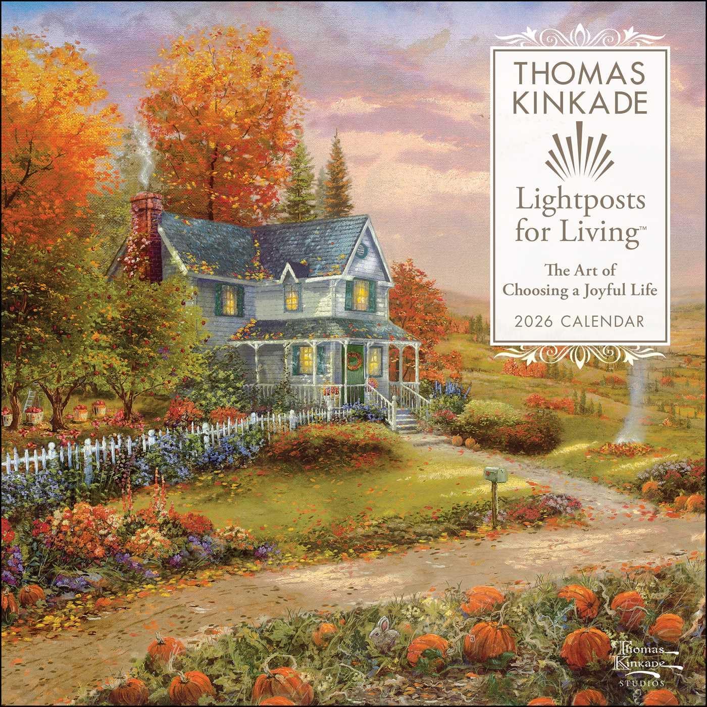 Thomas Kinkade Lightposts for Living 2026 Wall Calendar - Image 1