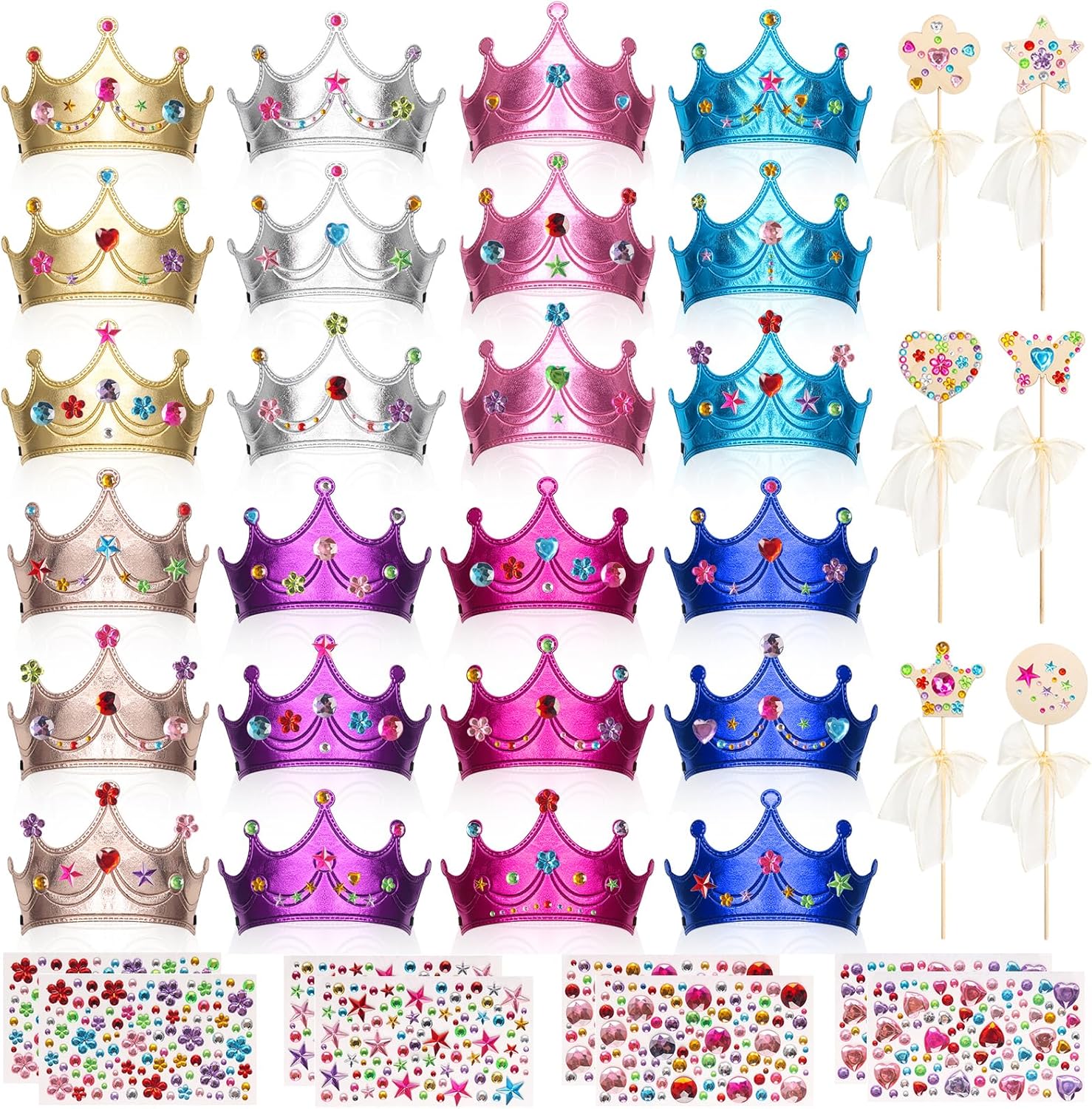 Bettoor Hoedia foam princess crown set with DIY decorations