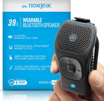 Noxgear 39g Wearable Waterproof Bluetooth Speaker front view showing black housing and tactile control buttons