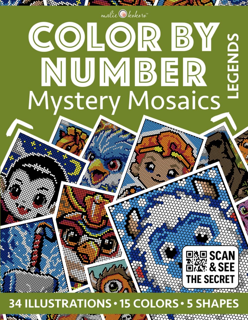 Color by Number: Legends | Mystery Mosaics Coloring Book for Adults | Pixel Art Coloring for Relaxation and Mindfulness: Bold and Easy | Color Quest | Myths and Legends (Color by Number | Pixelart) - Image 1