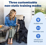PetSafe bark deterrent device highlighting the flashlight feature