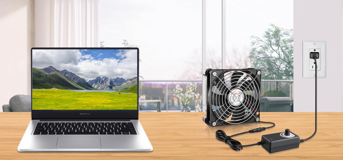 Wathai variable speed case fan kit with all included hardware accessories spread out