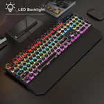 MageGee retro punk round keycaps keyboard close up