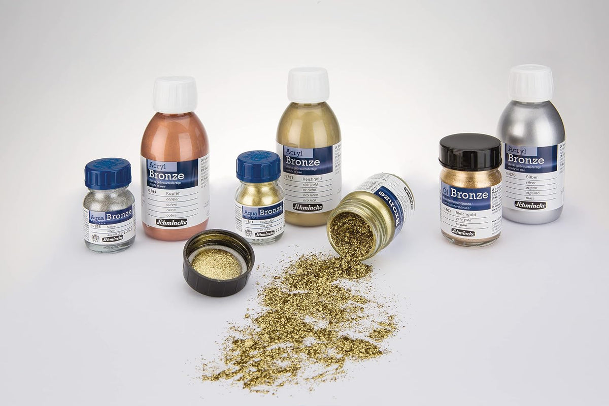 Schmincke artist bronze color range arrangement