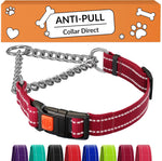 CollarDirect Martingale Dog Collar Heavy Duty Nylon Slip Collars for Small Medium Large Dogs [Stainless Steel Chain and Quick Release Buckle, Reflective, Black, S, 12"-15"] - Image 13