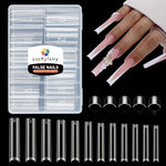 Luckyfairy 3XL No C Curve Square Acrylic Nail Tips for extra long straight nail extensions gel nail tips