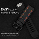 Stainless steel QuickFit 26mm connector mechanism for secure watch attachment