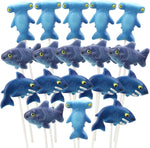 Eighteen count box of imported USA shark candy suckers