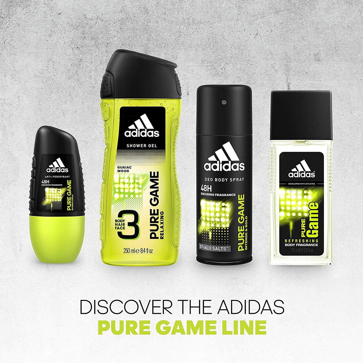 Adidas Pure Game Eau De Toilette packaging and bottle display