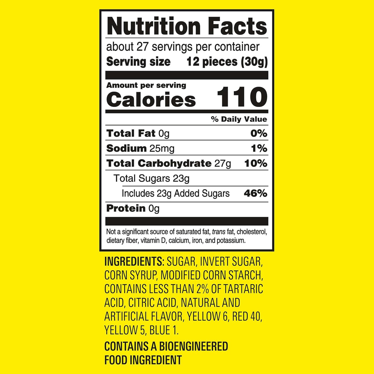 Sour Patch Kids original bulk 1.8 pound bag showing fruit flavors candy.