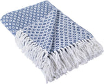 DII global mini diamond woven throw front view blanket