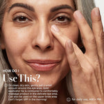 Texture shot of the lightweight formula of the retinol eye cream