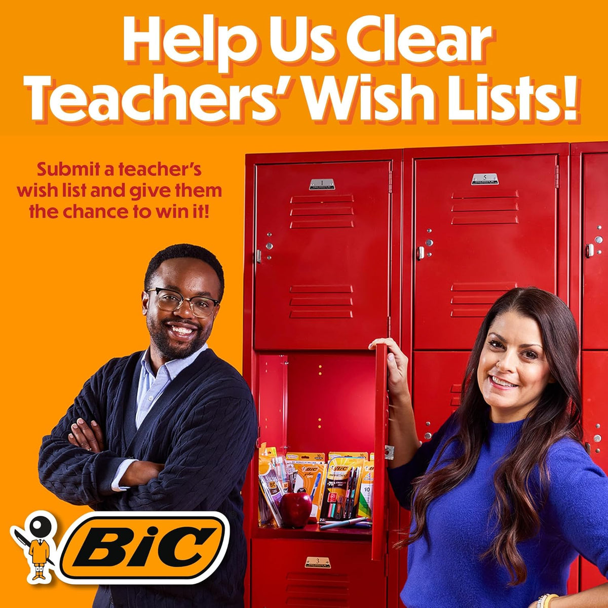 BIC yellow highlighters showing chisel tip design for broad and fine lines