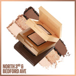 Close up of matte and shimmer textures in Maybelline Shadow Blocks