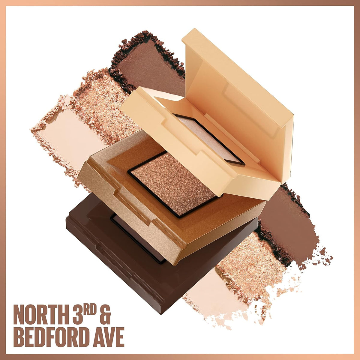 Close up of matte and shimmer textures in Maybelline Shadow Blocks