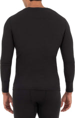 Close up of the mini-waffle weave fabric on the thermal underwear top