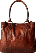 FRYE Melissa Tote leather shoulder straps close up