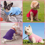 Weewooday sleeveless pet clothing medium size multi color pack