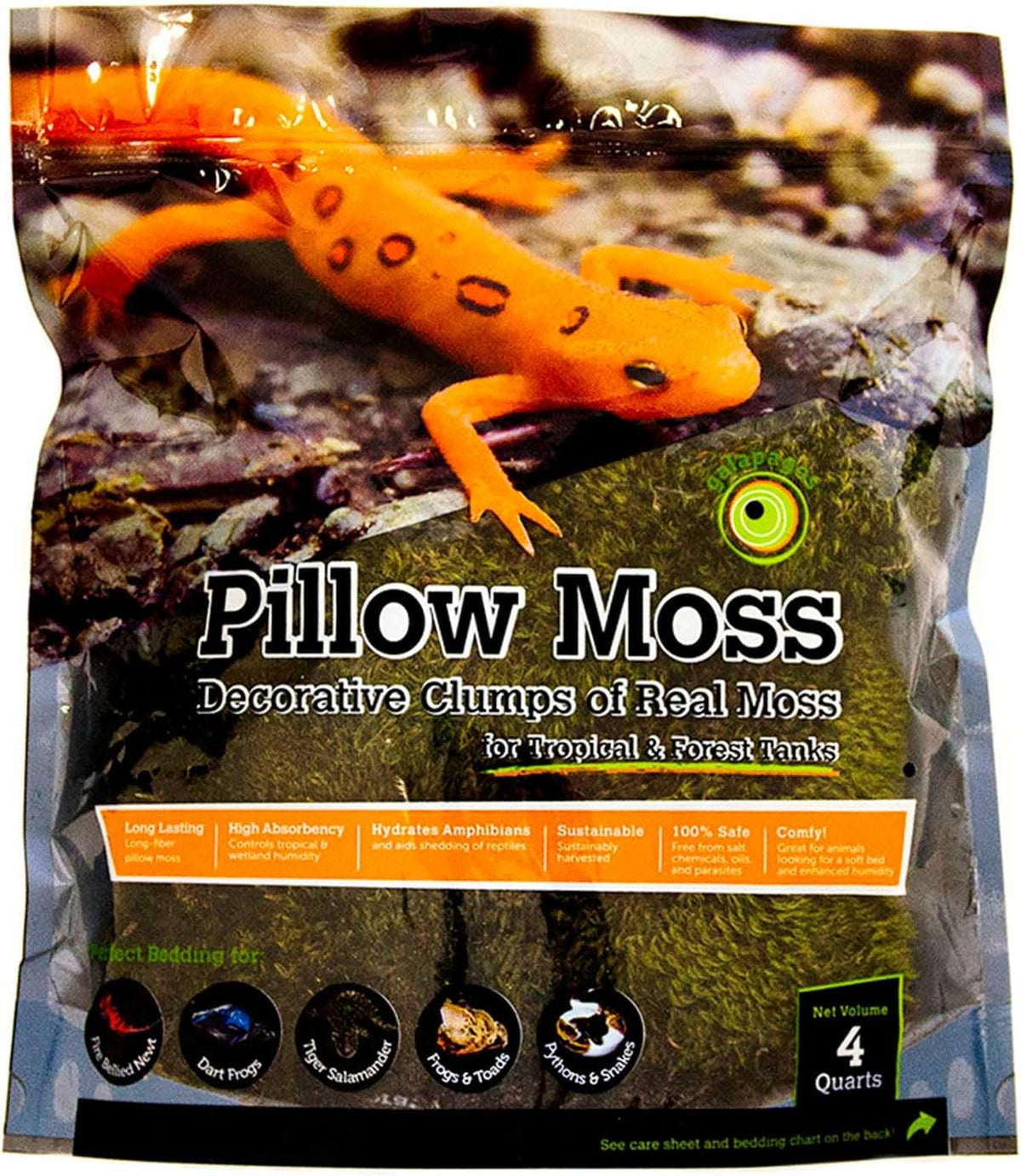Galapagos Pillow Moss front view packaging terrarium substrate